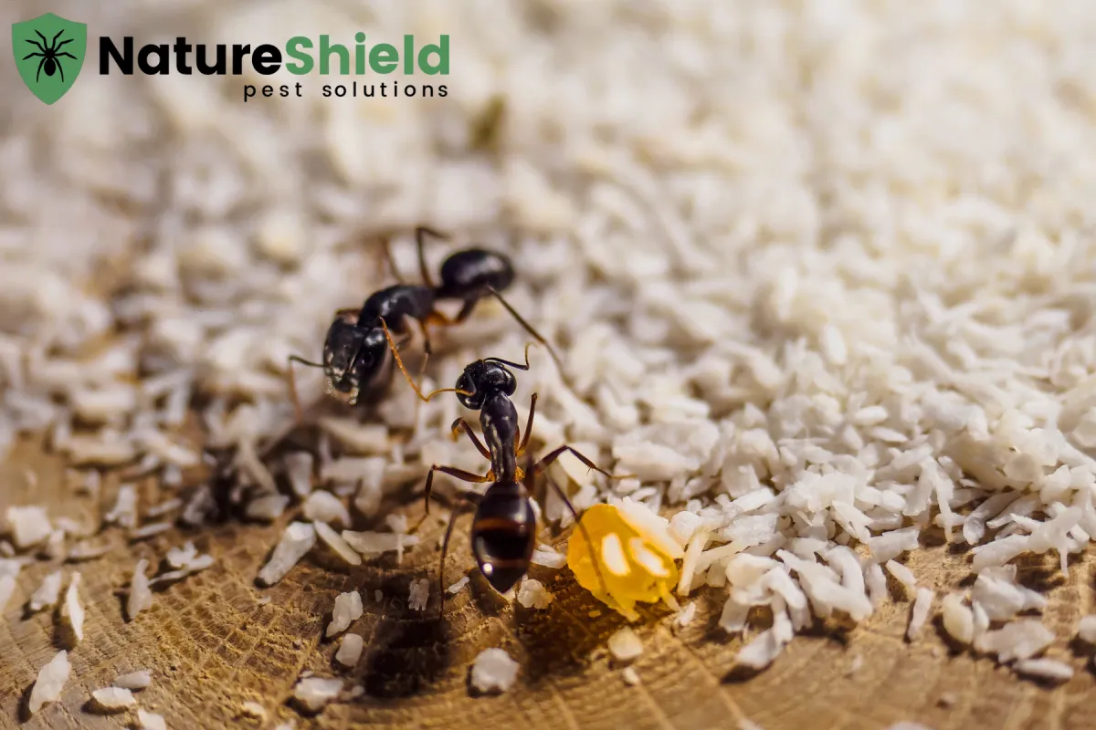 ants on the food
